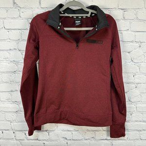 PINK Victoria's Secret Women's 1/4 Zip Pullover Athletic Top,‎ Size Medium, Wine